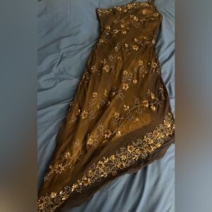 SCALA DRESS 77335 IN BROWM